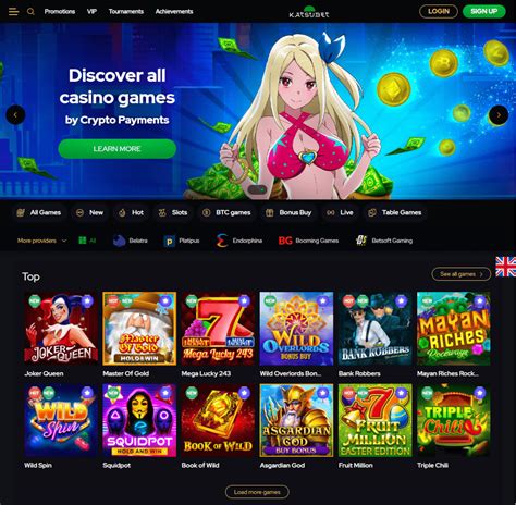 KatsuBet Casino Homepage.
